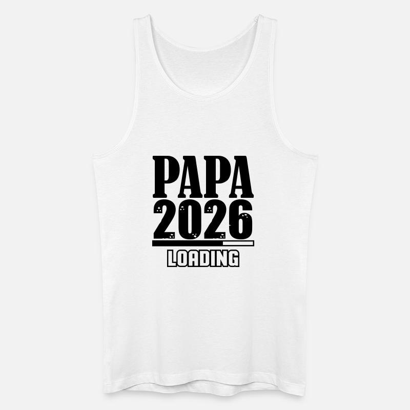 Papa 2026 Loading - Männer Bio Tank Top - Weiß