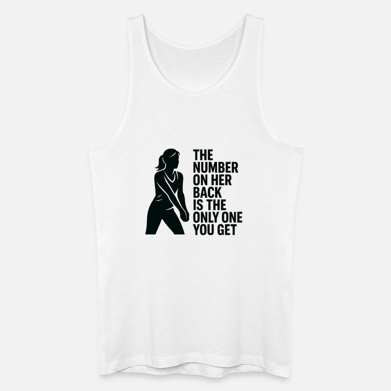 Nummer auf ihrem Rückenhemd - Männer Bio Tank Top - Weiß