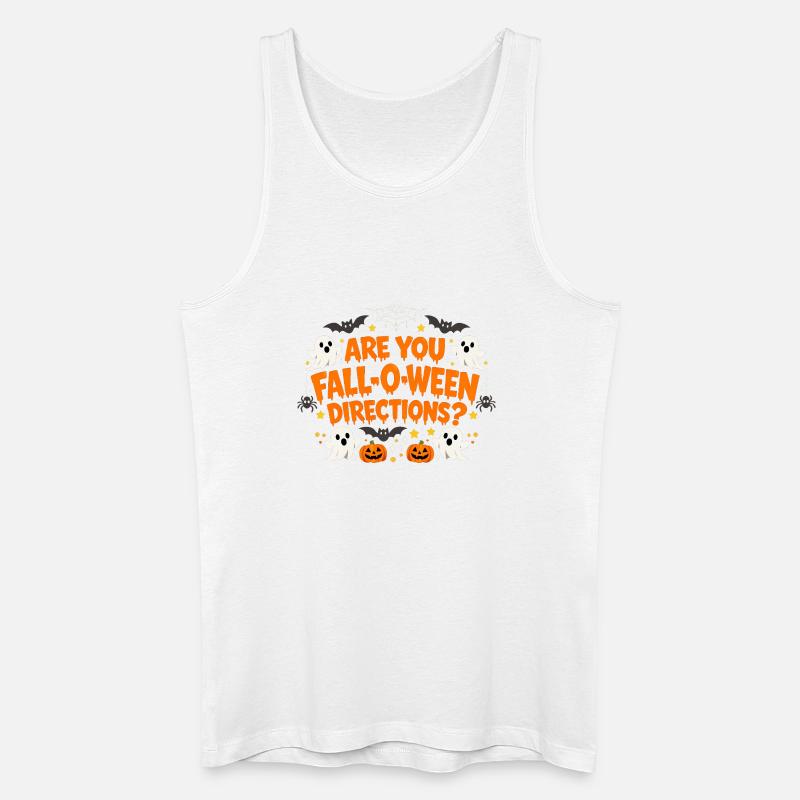 Bist du ein Herbst-O-Ween-Anleitungslehrer? Hallow - Männer Bio Tank Top - Weiß