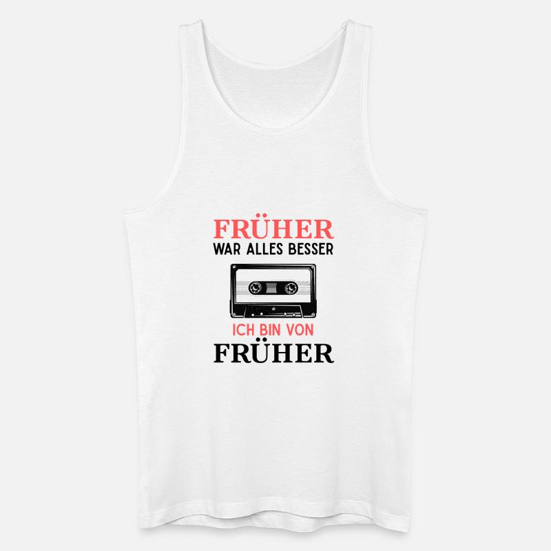 Früher War Alles Besser Kassette Nostalgie - Männer Bio Tank Top - Weiß
