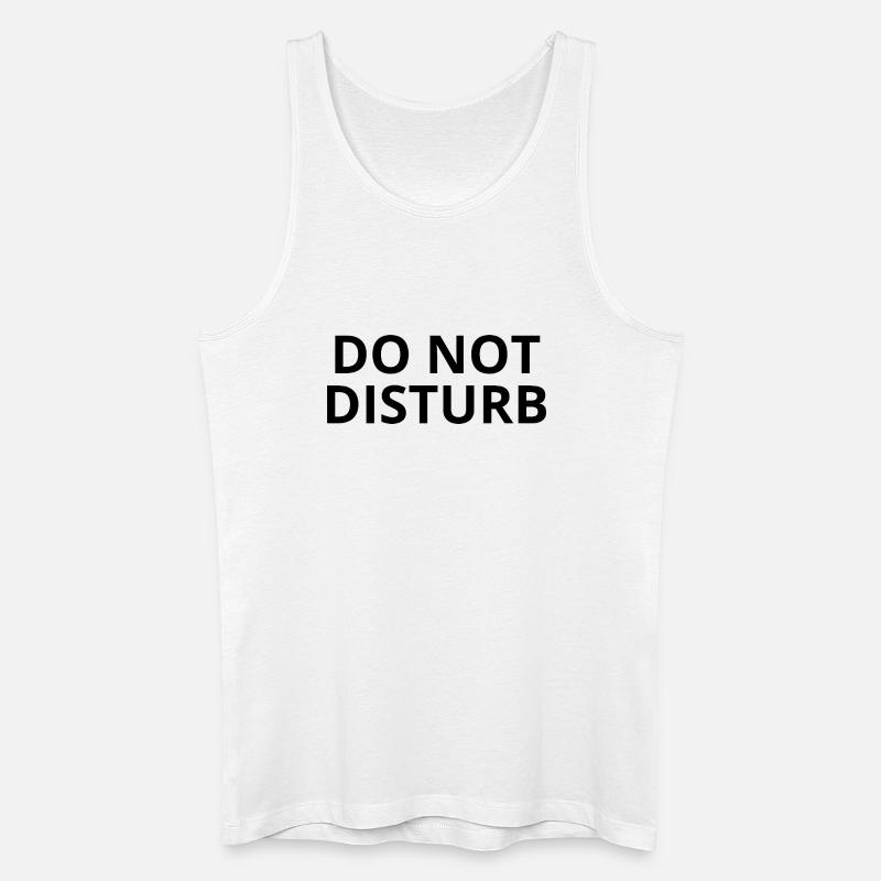 NICHT STÖREN – Minimaler Unisex-Pullover - Männer Bio Tank Top - Weiß