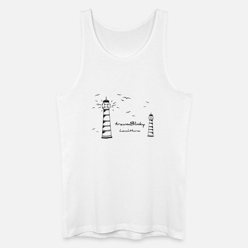 traumBlinky Leuchtturm - by heavenlygoods - Männer Bio Tank Top - Weiß