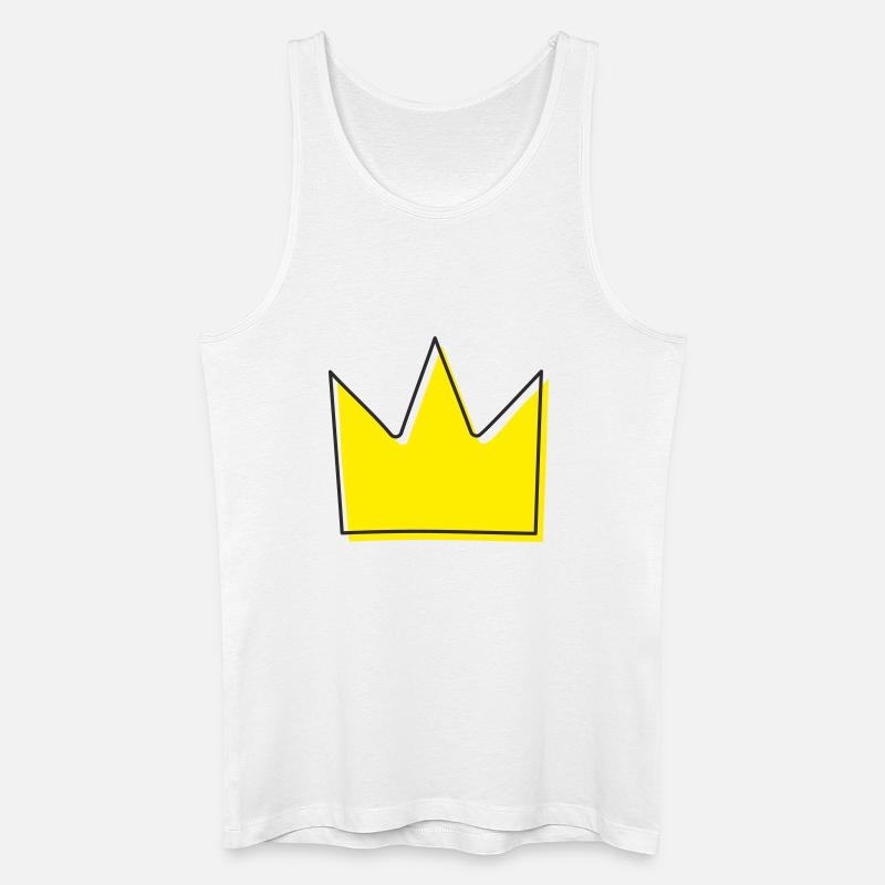 Krone Illustration - Männer Bio Tank Top - Weiß
