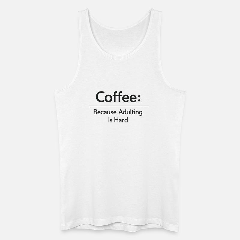 Coffee because murder is wrong - Männer Bio Tank Top - Weiß