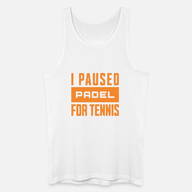 padel_orange - Männer Bio Tank Top - Weiß