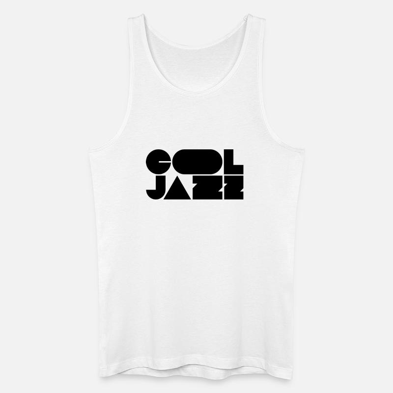 Bold cool jazz logo design - Men’s Organic Tank Top - white