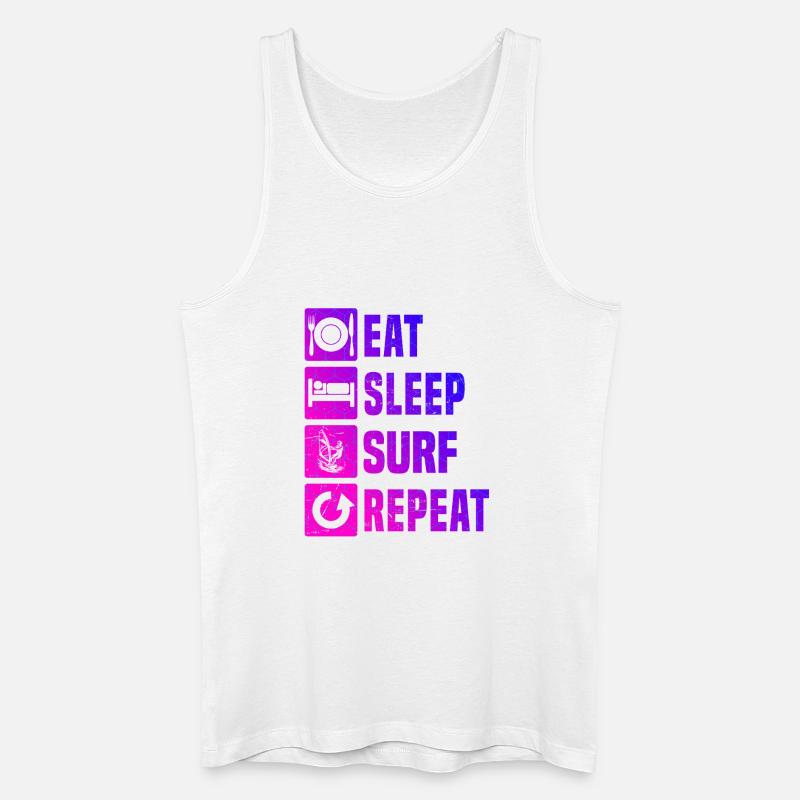 Windsurfing Fans aufgepasst schlichtes Statement - Männer Bio Tank Top - Weiß