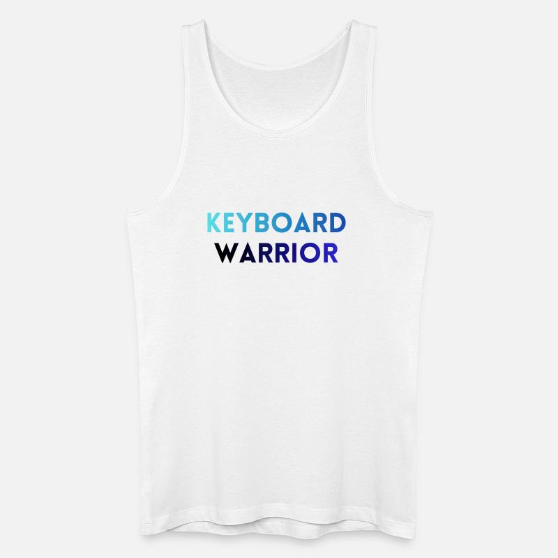 Gamer-/Programmierer-T-Shirt – Keyboard Warrior - Männer Bio Tank Top - Weiß