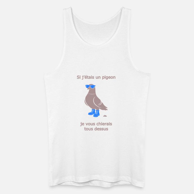 Provokative Pigeon Boots Hellblauer Humor - Männer Bio Tank Top - Weiß