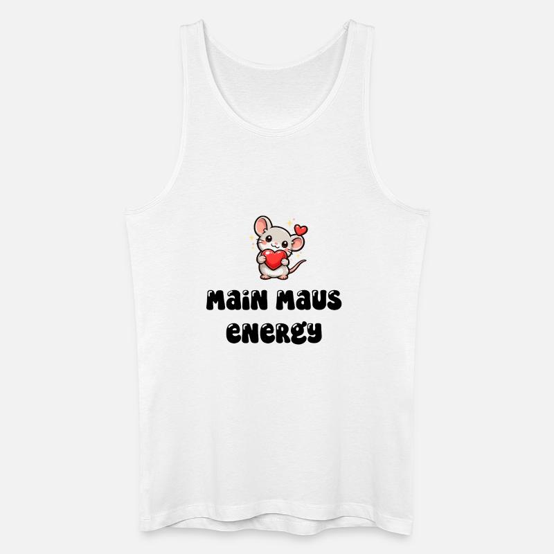 Main Maus Energy - Männer Bio Tank Top - Weiß