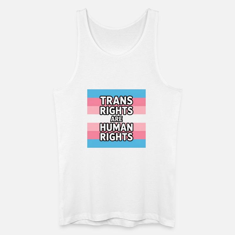 Trans-Rechte sind Menschenrechte – Pride Tee - Männer Bio Tank Top - Weiß