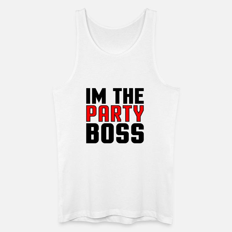 Ich bin der Party Chef - Männer Bio Tank Top - Weiß