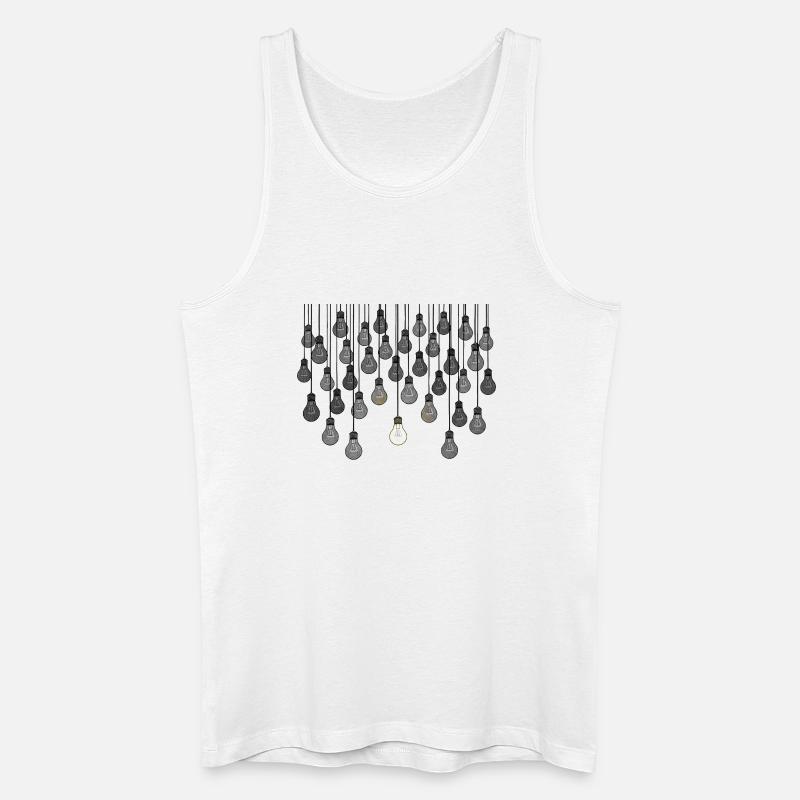 Grey bulb array with unique brightness - Men’s Organic Tank Top - white