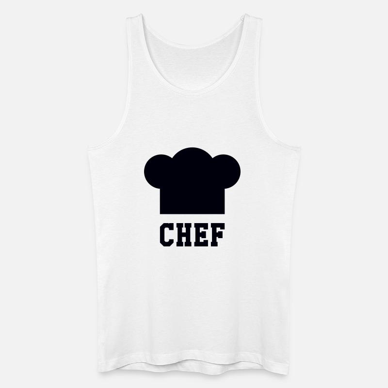 Chef Toque – Küche – Koch - Männer Bio Tank Top - Weiß