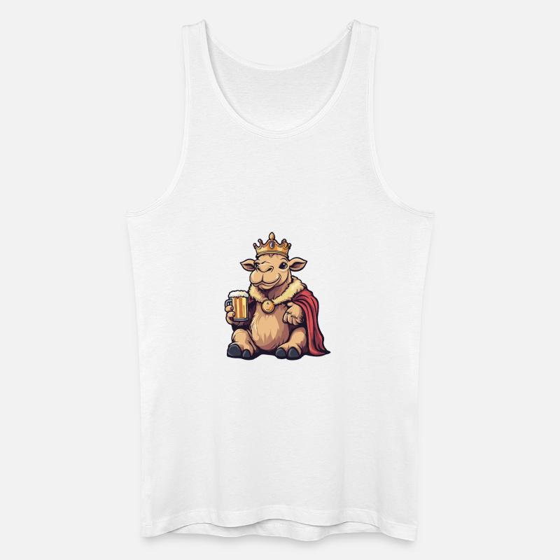 Kamel Bier König - Männer Bio Tank Top - Weiß