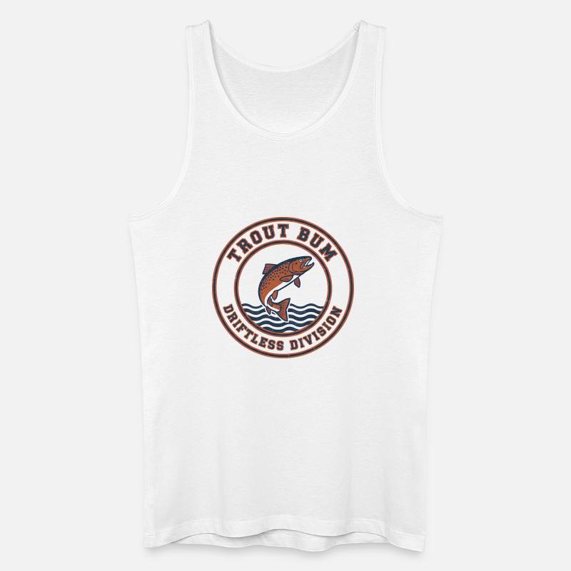 Trout Bum Driftless Division - Männer Bio Tank Top - Weiß