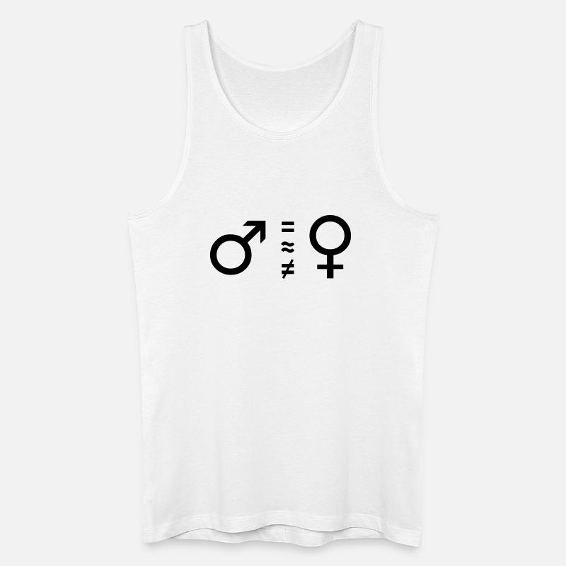 weiblich männlich - Männer Bio Tank Top - Weiß