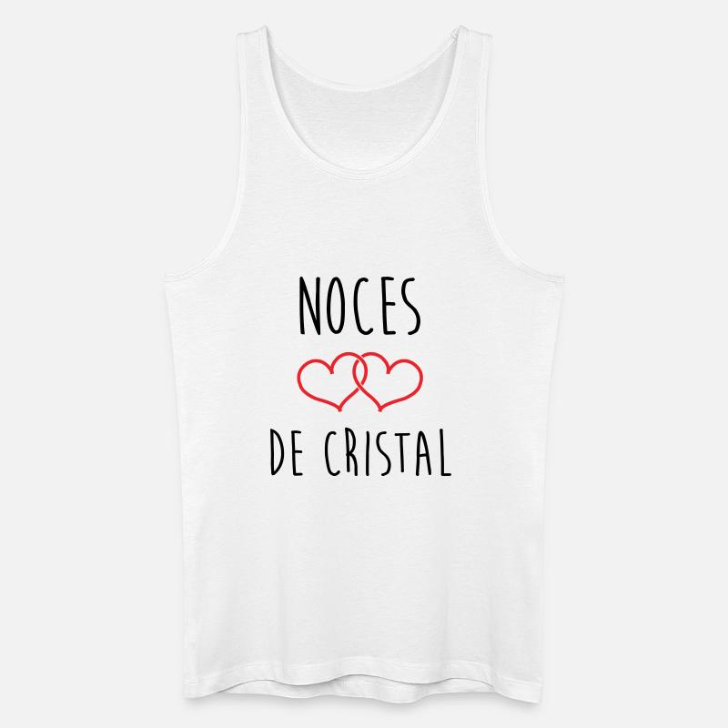 Crystal Wedding 15 Jahre Ehe - Männer Bio Tank Top - Weiß