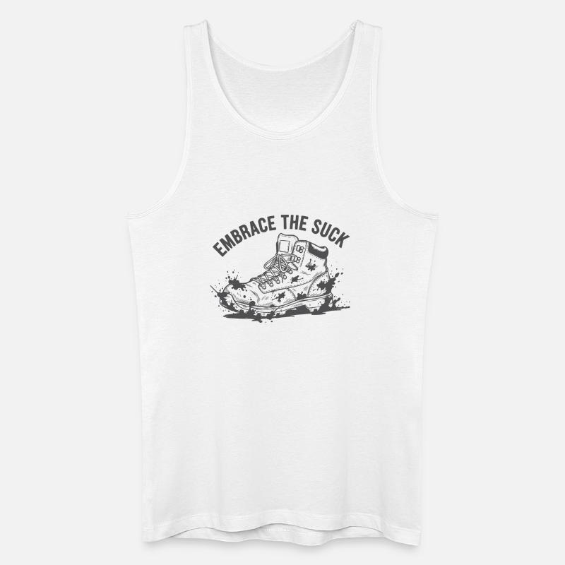 Umarme den Suck Sneaker Splash - Männer Bio Tank Top - Weiß