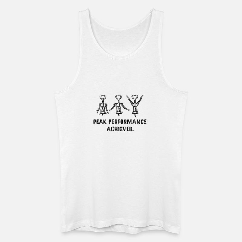 Peak Performance Achieved – Ironischer Trinkspruch - Männer Bio Tank Top - Weiß