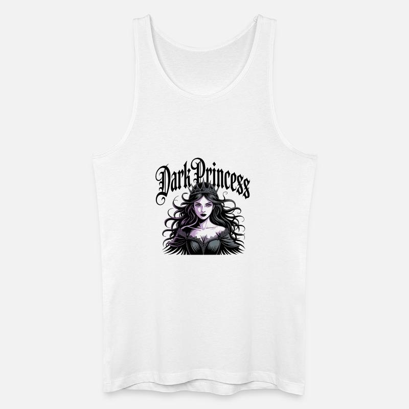 Dunkle Prinzessin Gothic Krone - Männer Bio Tank Top - Weiß