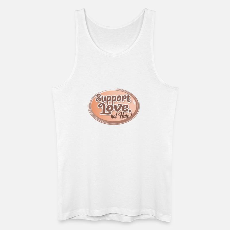Support Love, Not Hate - Männer Bio Tank Top - Weiß