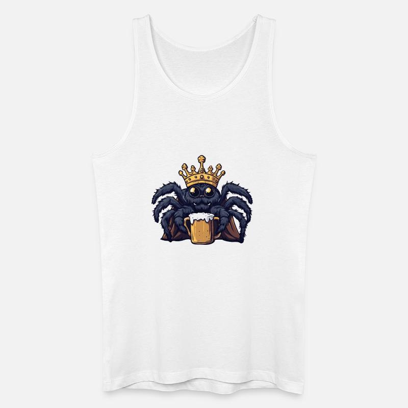 Tarantula Bier König - Männer Bio Tank Top - Weiß