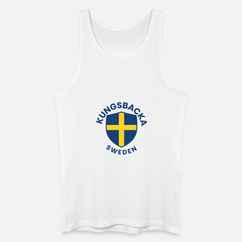 Kungsbacka Sköld, Schweden - Männer Bio Tank Top - Weiß