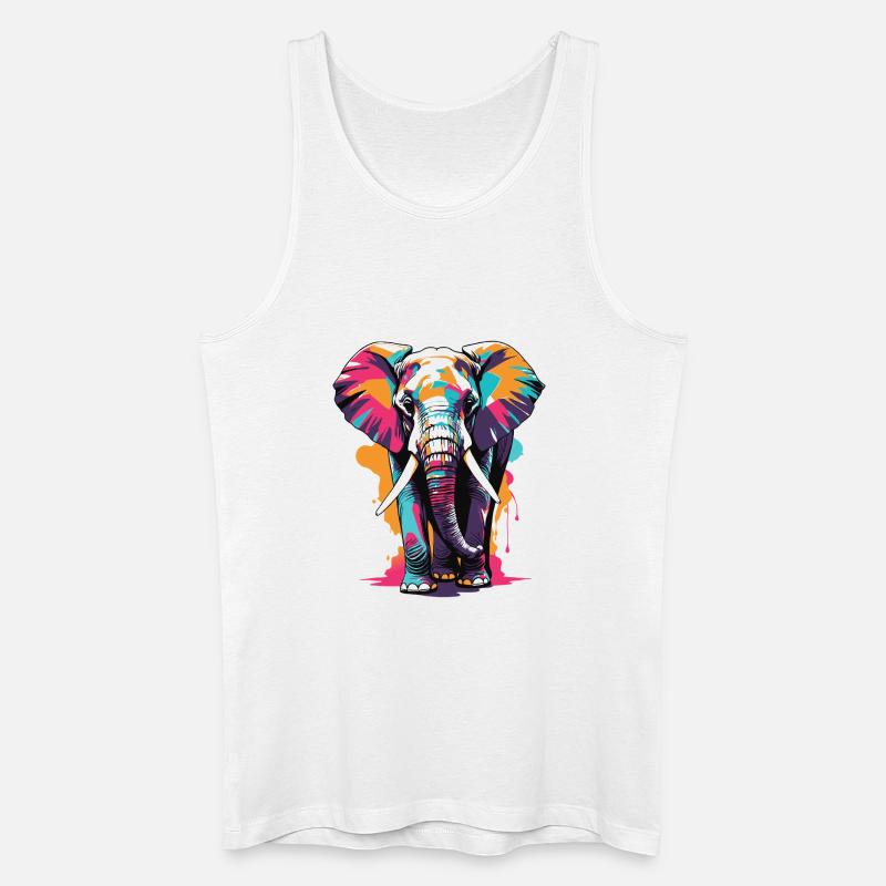 elefant - Ekologisk tanktopp herr - vit