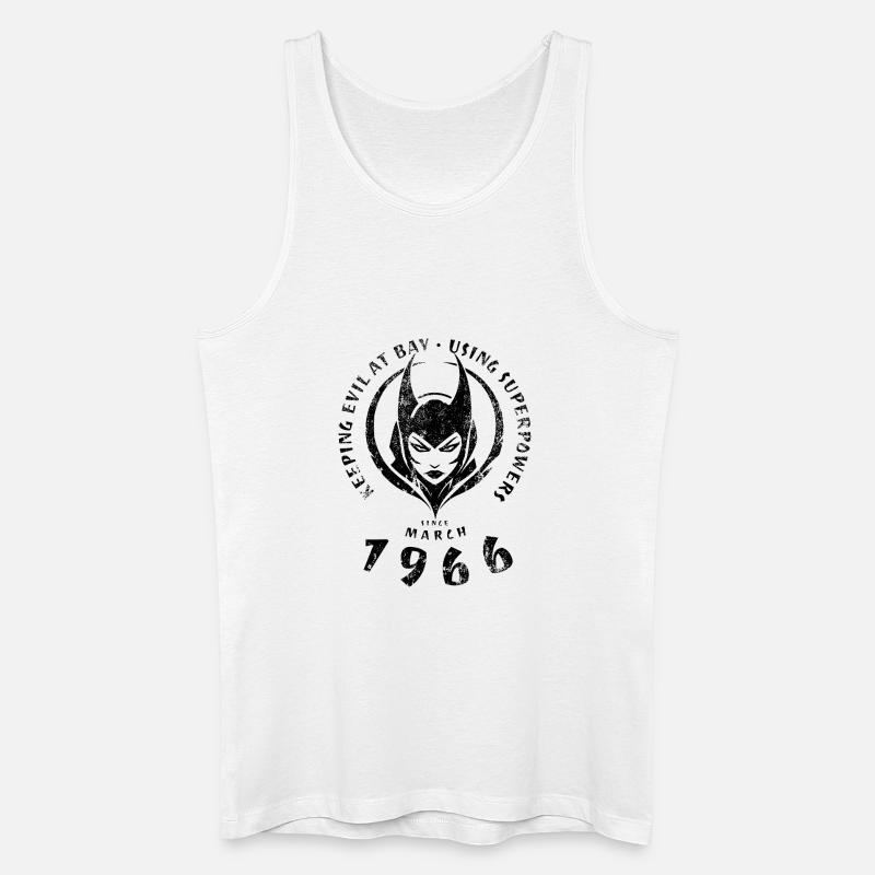 60. Birthday Using Superpowers Since 03/1966 - Men’s Organic Tank Top - white
