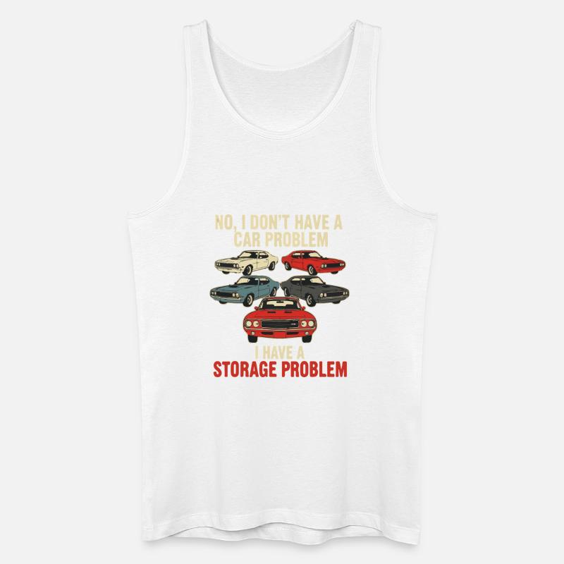 Storage Problem Car Meme Tee - Männer Bio Tank Top - Weiß