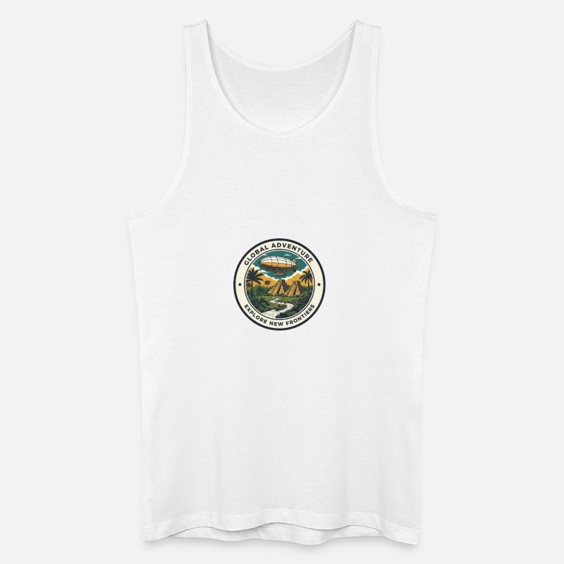Globale Abenteuer Neue Frontiers - Männer Bio Tank Top - Weiß