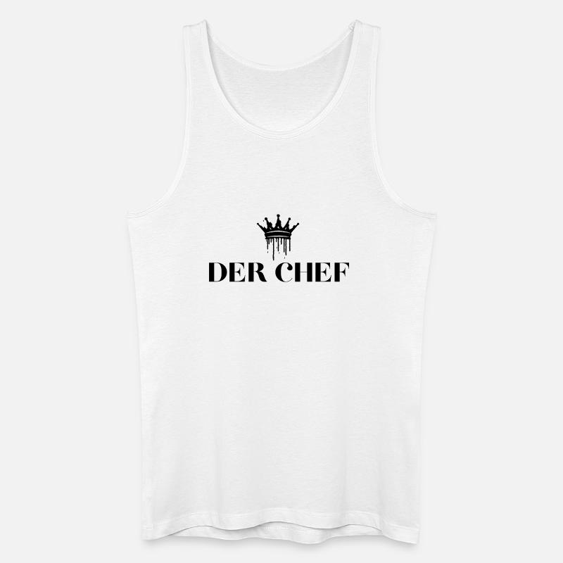 Der Chef Krone Chef Geschenke - Männer Bio Tank Top - Weiß