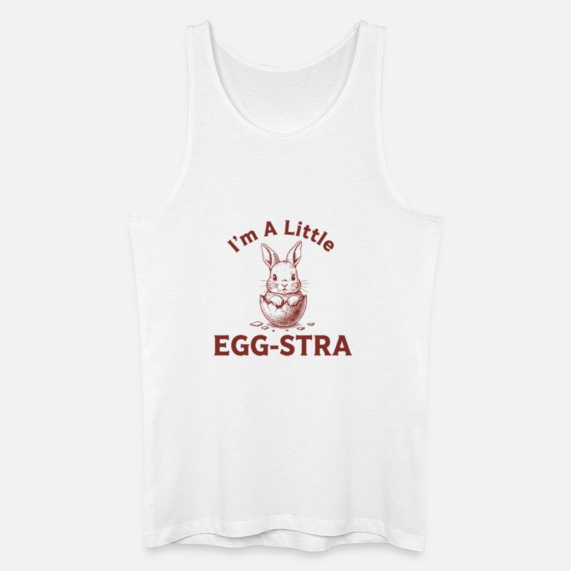 Egg-STRA Bunny Tee - Männer Bio Tank Top - Weiß