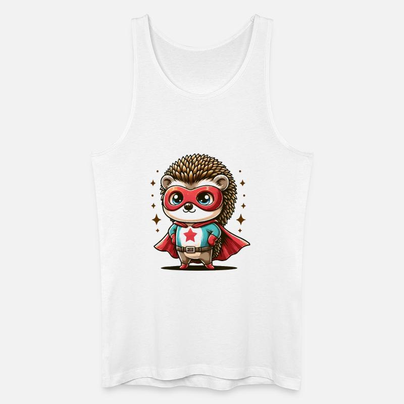 Igelheld Cape - Männer Bio Tank Top - Weiß