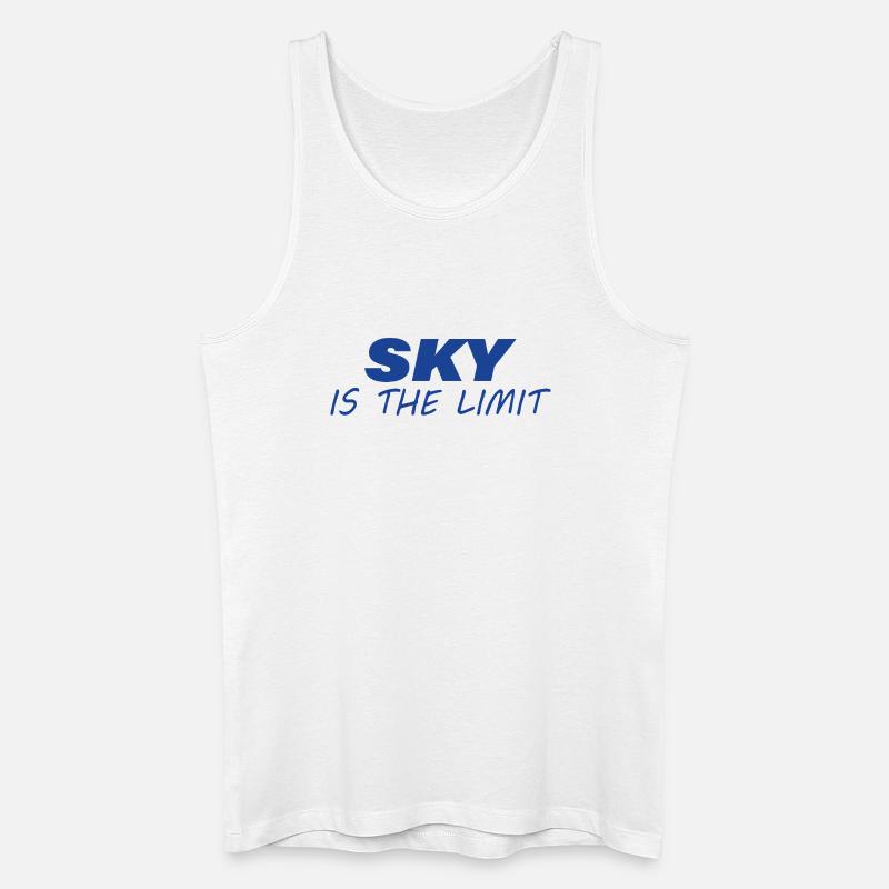 SKY IS THE LIMIT - Männer Bio Tank Top - Weiß