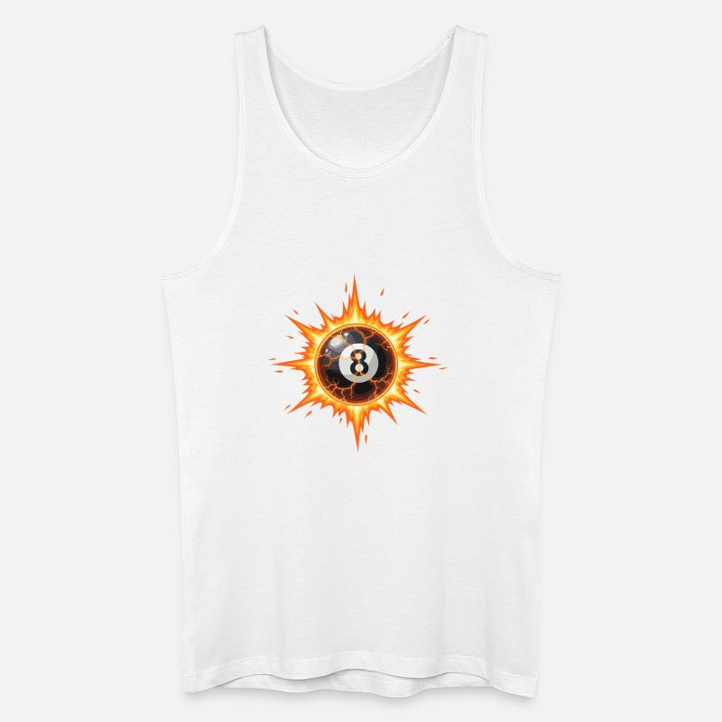 Explosion de Boule de Feu 8-Boules - Débardeur bio Homme - blanc