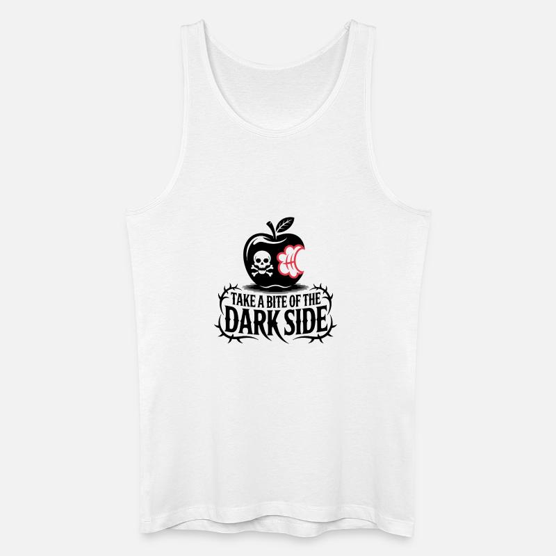 Düsterer Apfel mit Biss Design - Männer Bio Tank Top - Weiß