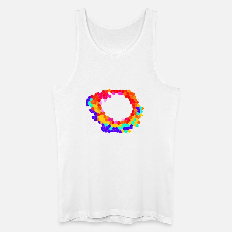 Voronoi Mosaic Orbit - Männer Bio Tank Top - Weiß