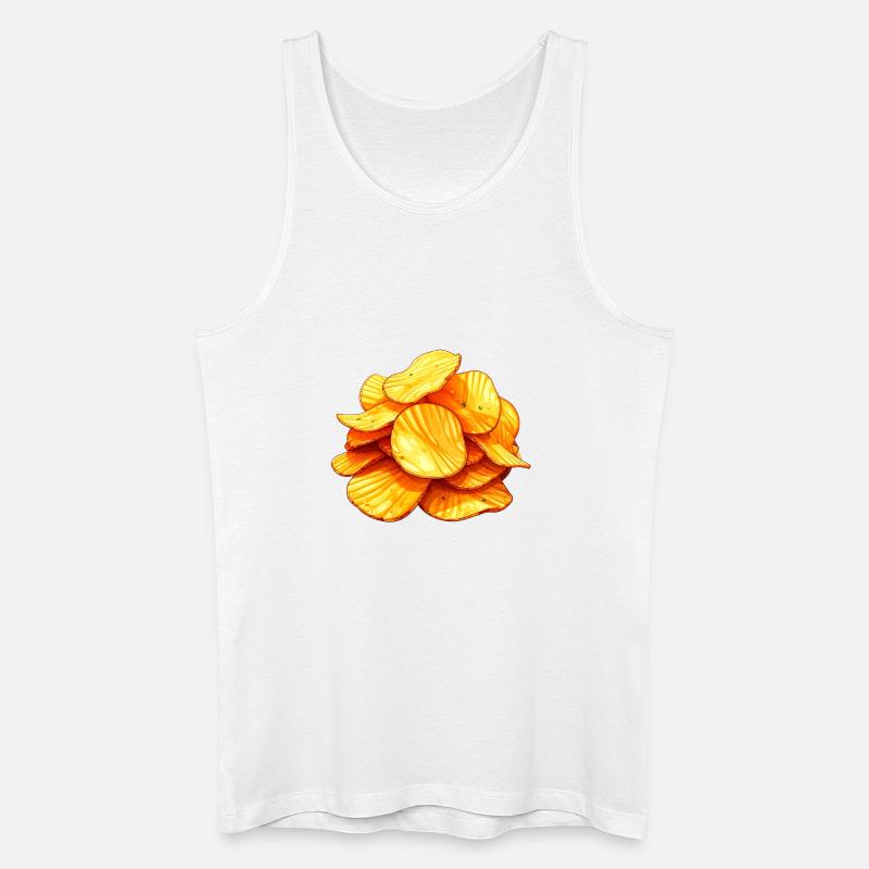 Chips - Männer Bio Tank Top - Weiß
