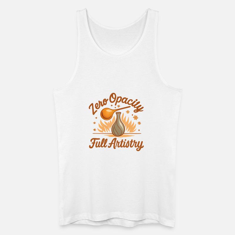 Null Opazität, volle Kunst | Glaskunst - Männer Bio Tank Top - Weiß