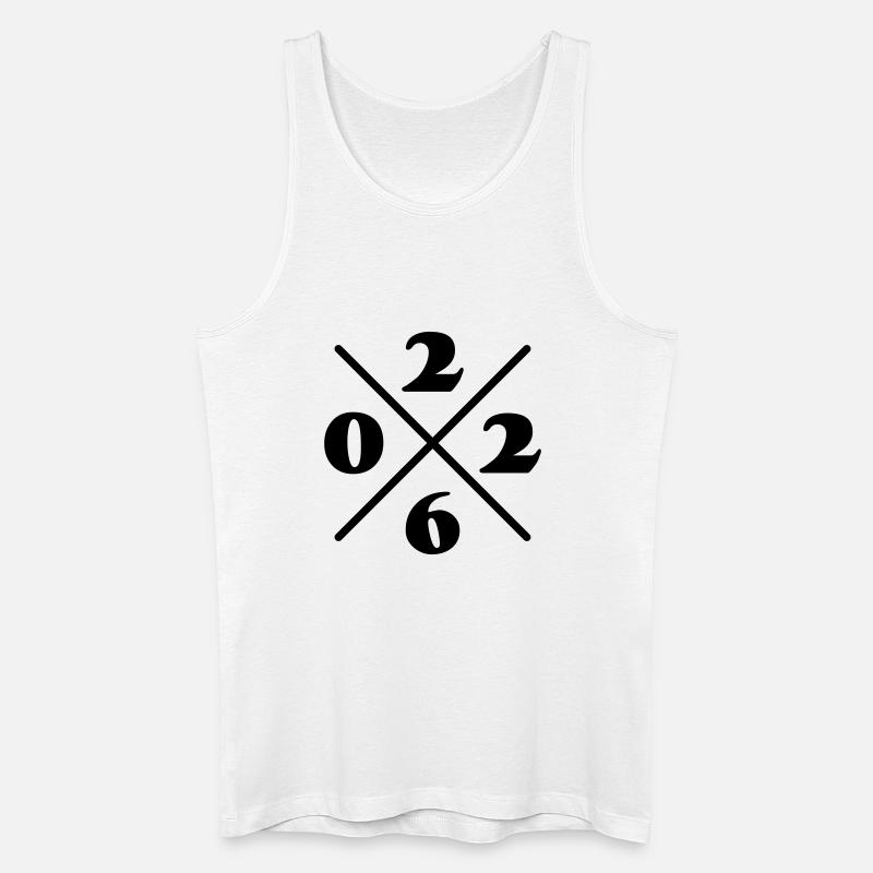 2026 Element Jahr - Männer Bio Tank Top - Weiß