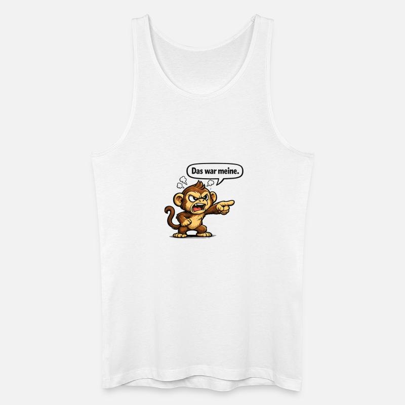 Affe Humor lustiger Spruch Geschenk - Männer Bio Tank Top - Weiß