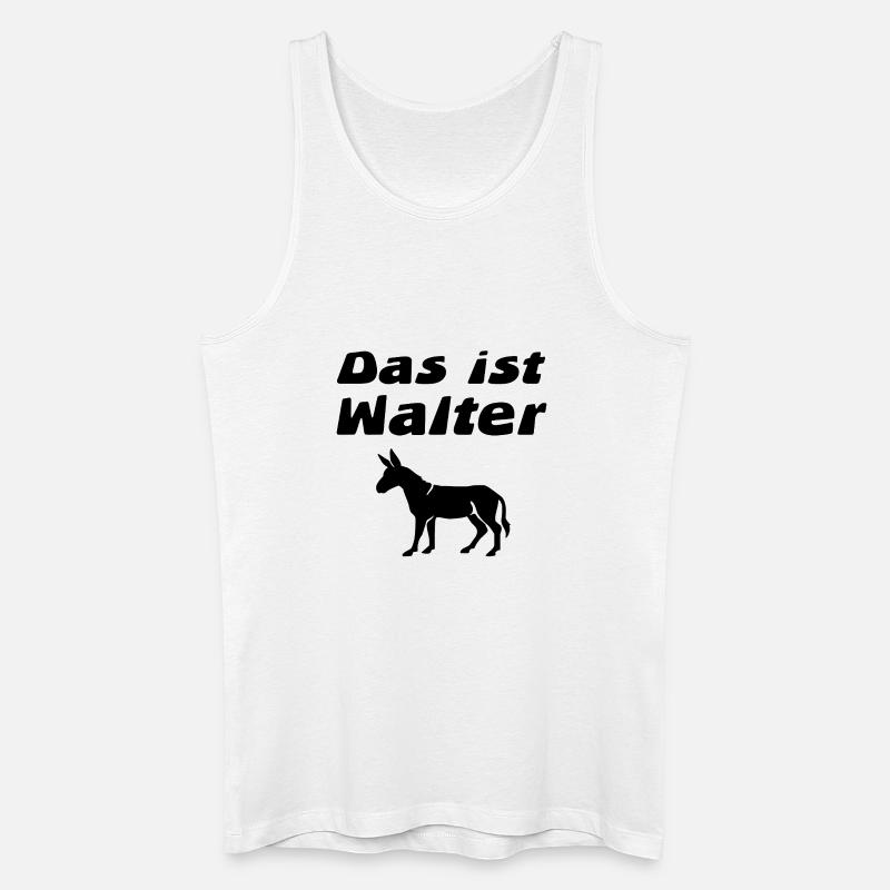 Esel - Männer Bio Tank Top - Weiß