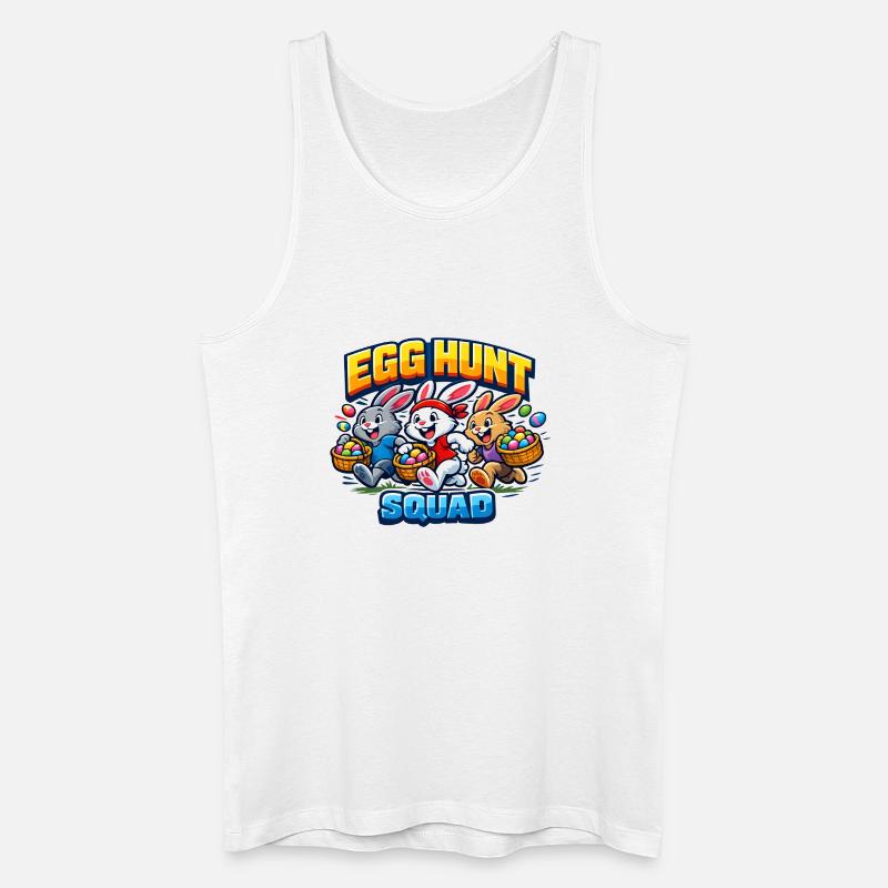 Egg Hunt Squad Kids Easter Easter Egg - Men’s Organic Tank Top - white