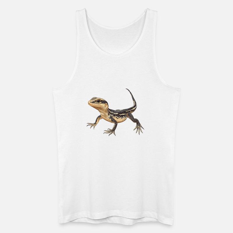 Eidechsen Eidechse - Männer Bio Tank Top - Weiß