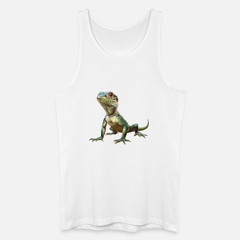Eidechsen Eidechse - Männer Bio Tank Top - Weiß