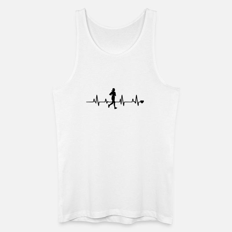 joggen - Männer Bio Tank Top - Weiß