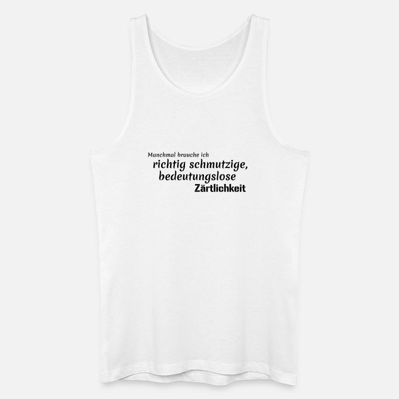 bedeutungslose Zärtlichkeit - Männer Bio Tank Top - Weiß