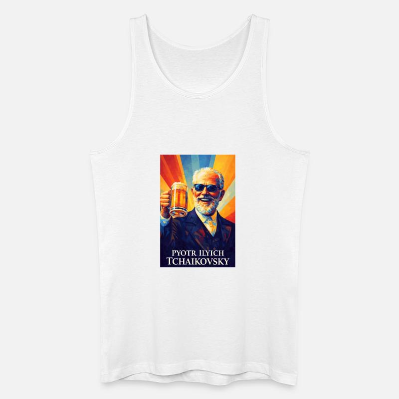 Pyotr Ilyich Tchaikovsky - Männer Bio Tank Top - Weiß